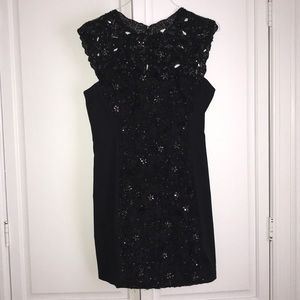 Black sequin cocktail dress